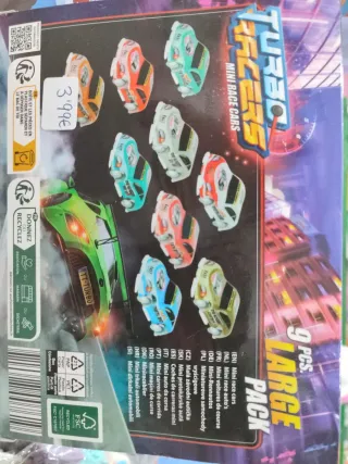 Juego 9 Coches de Carreras Turbo Racers