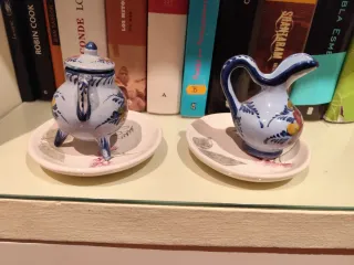 Platillos decorados a mano con figuras