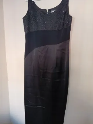 Vestido Fiesta Negro Fayazi Pedrería Talla 40