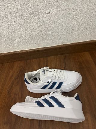 Zapatillas Adidas Breaknet 2.0 Blancas y Azules