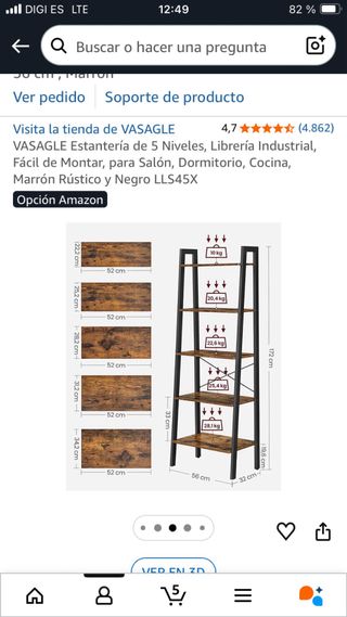 Estantería Metálica y Madera