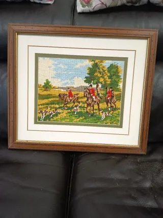 Cuadro Punto de Cruz Caza