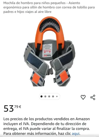 SaddleBaby Portanilos en Hombros Manos Libres