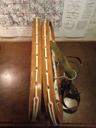 Raquetas Nieve Ejército Español Madera