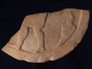 Fragmento mármol romano Oscilum antiguo