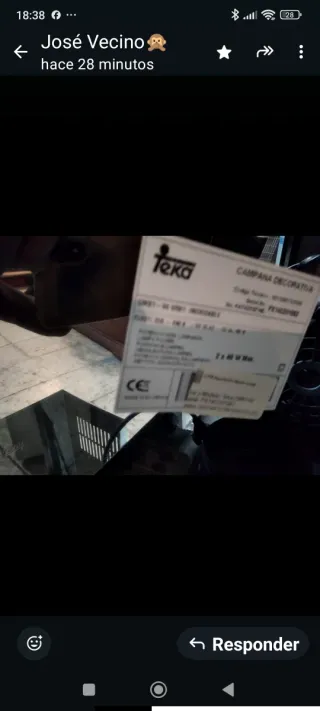 Campana extractora 90cm a estrenar