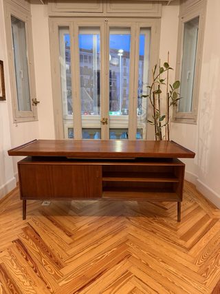 Escritorio Teca Midcentury Nórdico Madera Maciza