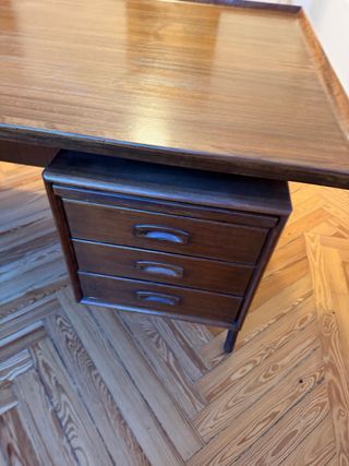 Escritorio Teca Midcentury Nórdico Madera Maciza