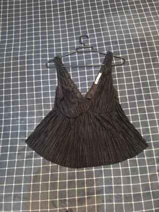 Blusa negra de fiesta. Talla 34-36.