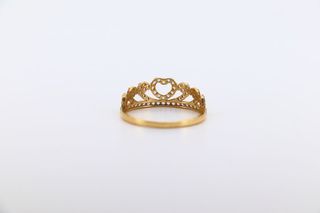 ANILLO PEQUEÑO CORONA CIRCONITAS AZULES.