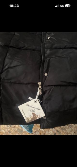 Plumífero negro chica largo