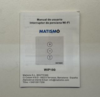 5 Interruptores de persianas MATISMO WIP100 Blanco