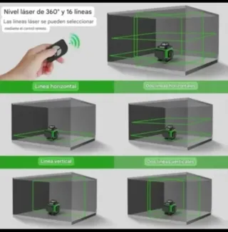 Nivel Láser 4D 16 Líneas Trípode Accesorios