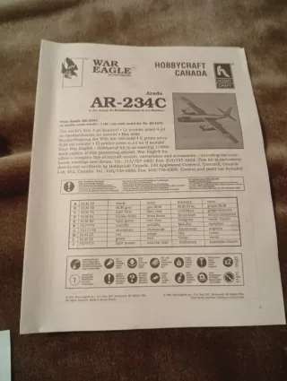Maqueta Avión Arado AR-234C 1/48