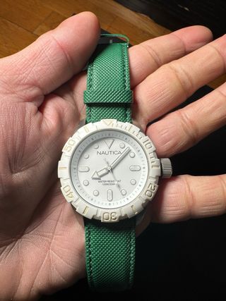 Reloj Nautica Diver 100M Correa Verde