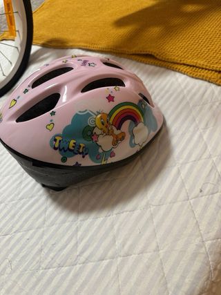 Bicicleta infantil rosa con ruedines REGALO CASCO