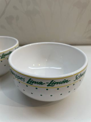 Pareja cuencos vintage Schweppes Lima Limón