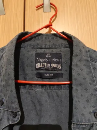 Camisa de hombre con estampado, tipo vaquera