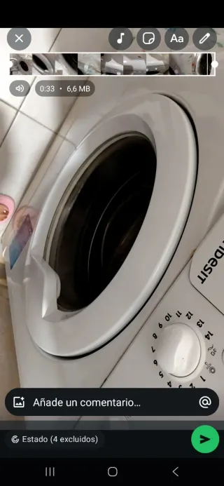 Lavadora Indesit por mudanza tiene 6 meses