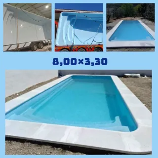 Piscinas de poliéster - Azul o blanco.