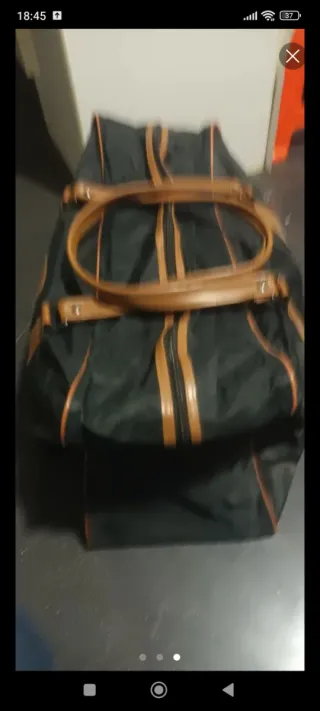 Bolso de viaje Rhino negro y marrón