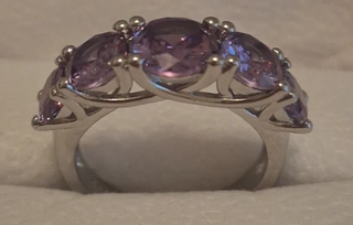 Anello riviera argento ametista