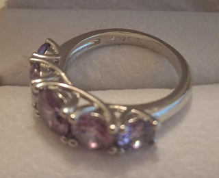 Anello riviera argento ametista