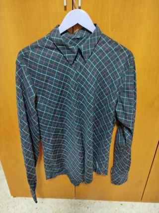 Camisa de vestir cuadros hombre