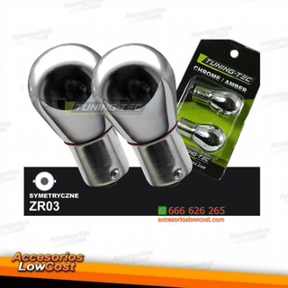 JUEGO DE DOS BOMBILLAS PARA INTERMITENTE PLATEADO