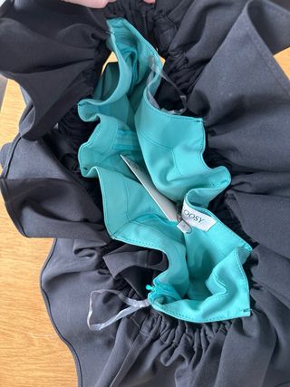 Vestido fiesta Coosy verde aguamarina con etiqueta