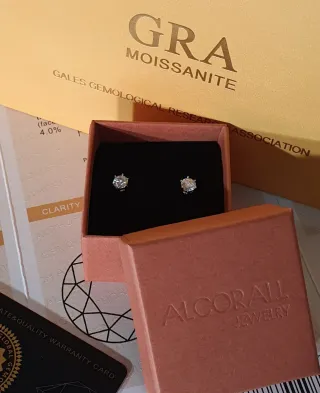 Pendientes Punto de Luz Moissanitas