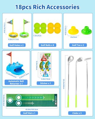 Set golf niños 18pzs con retorno automático
