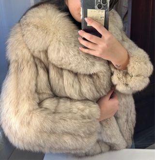 Abrigo de pelo beige