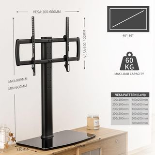Soporte Mesa TV hasta 60kg VESA 100-600mm