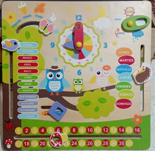 Juego Madera WOOMAX Búhos Meses Días
