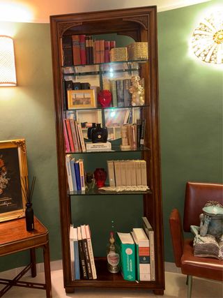 1 o 2 estanterías madera maciza y cristal