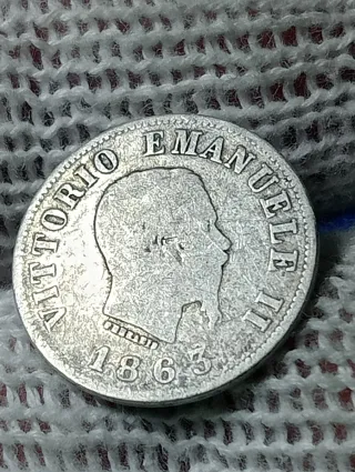 Moneta Regno Italia Argento 50 Centesimi rara