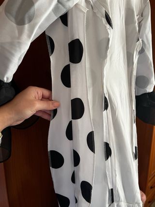 Traje Flamenca Lunares Blanco y Negro