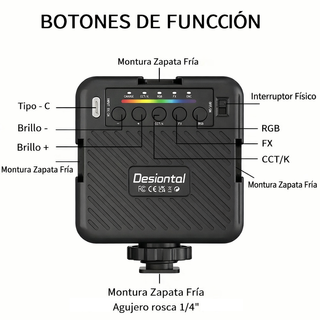 Luz LED RGB Portátil