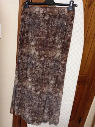 Falda Pull&Bear Estampada Marrón Talla S