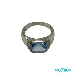 Anillo Oro 18k con Piedra Azul