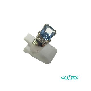 Anillo Oro 18k con Piedra Azul