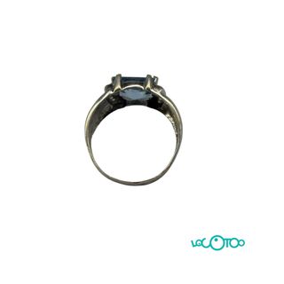 Anillo Oro 18k con Piedra Azul