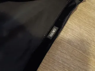 Camicia velluto nera donna GROSH bottoni oro