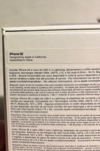 iPhone SE 64GB - Marzo 2022 Bianco