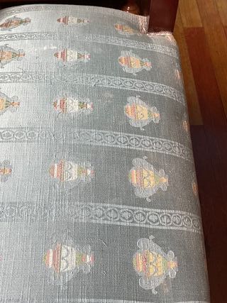 Banco tapizado madera maciza clásico