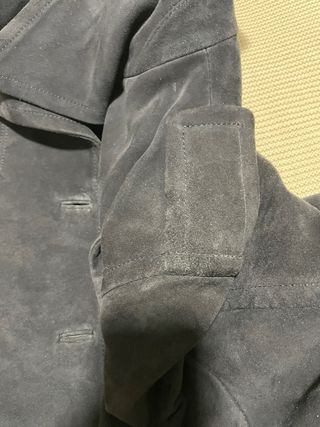 Cazadora ante negra doble botonadura