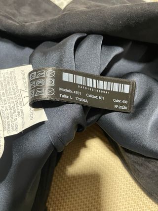 Cazadora ante negra doble botonadura