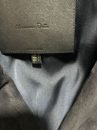 Cazadora ante negra doble botonadura