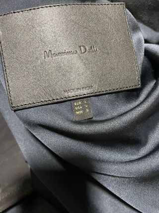 Cazadora ante negra doble botonadura